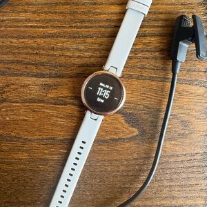 Garmin Silver Smartwatch with White Band